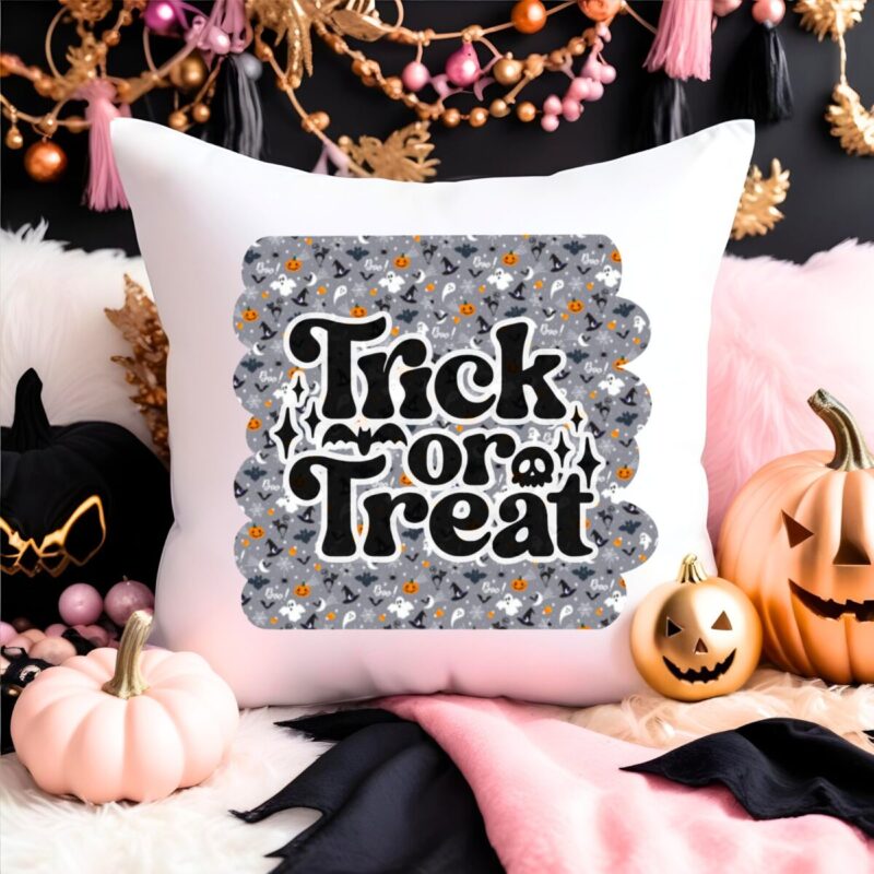 Halloween Trick Or Treat Throw Pillow