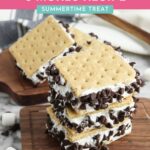 Cool off with this Frozen S&rsquo;mores Recipe! A quick and easy summertime treat your whole family will love! With just a few simple ingredients like marshmallows, whipped topping, and graham crackers, these no-bake frozen sandwiches are perfect for hot days, BBQs, and backyard fun.