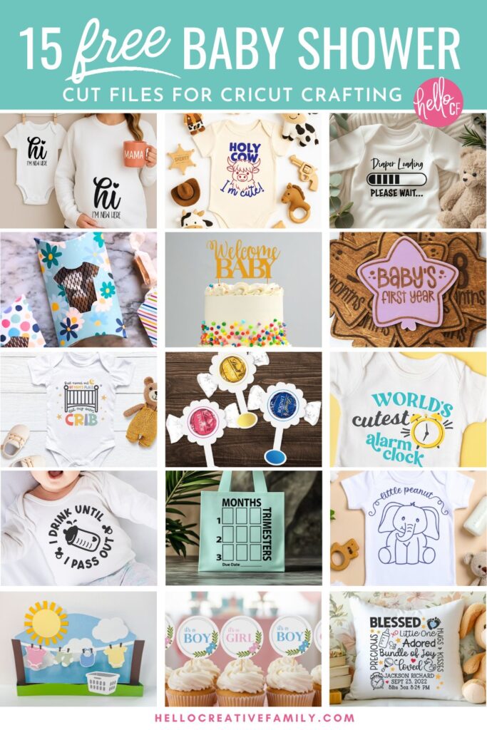 Planning a baby shower or celebrating a new arrival? Don&rsquo;t miss these 15 free Baby Shower SVG files for Cricut. Make adorable onesies, cake toppers, and milestone photo props&mdash;including my &ldquo;Hi! I&rsquo;m New Here&rdquo; design that&rsquo;s perfect for baby or bump!