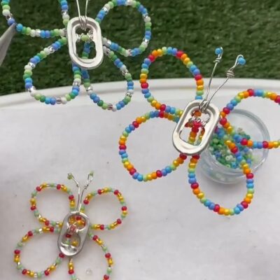 Beaded Pop Tab Butterflies SWAPS Idea