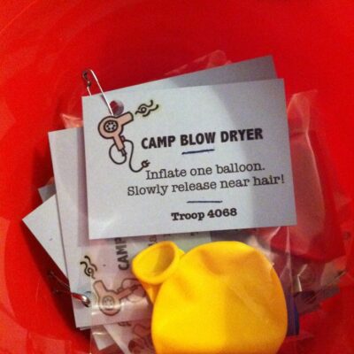 Camp Blow Dryer SWAPS In A Bag Ideas