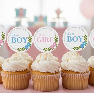 "It's a" Cupcake Toppers SVG From Kiy's Craftroom