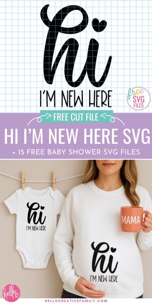 Planning a baby shower or celebrating a new arrival? Don&rsquo;t miss these 15 free Baby Shower SVG files for Cricut. Make adorable onesies, cake toppers, and milestone photo props&mdash;including my &ldquo;Hi! I&rsquo;m New Here&rdquo; design that&rsquo;s perfect for baby or bump!
