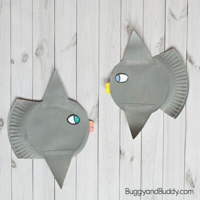 Ocean Sunfish Paper Plate Craft by Buggy and Buddy