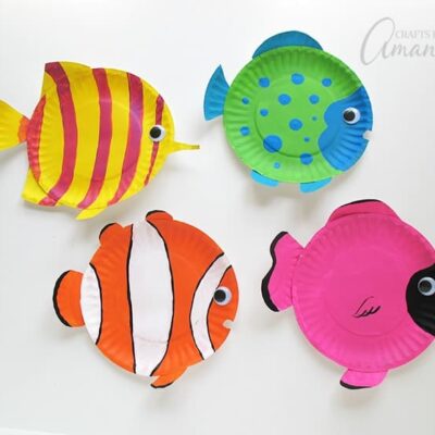 Paper Plate Tropical Fish Craft by Crafts by Amanda