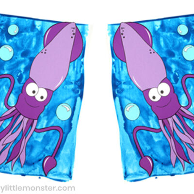 Paper Squid Craft by Messy Little Monster