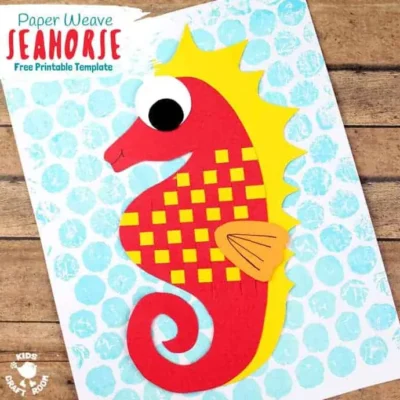 Paper Weaving Seahorse Craft by Kids Craft Room