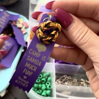 Girl Scout Cookie Samoa Rainbow Loom SWAPS Idea