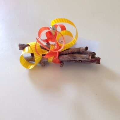 Stick and Ribbon Camp Fire SWAPS Idea