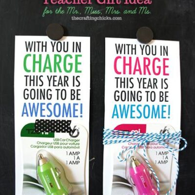 Back to School USB Charger Teacher Gift by The Crafting Chicks
