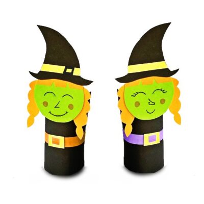 Cardboard Roll Witch Craft by Our Kid Things