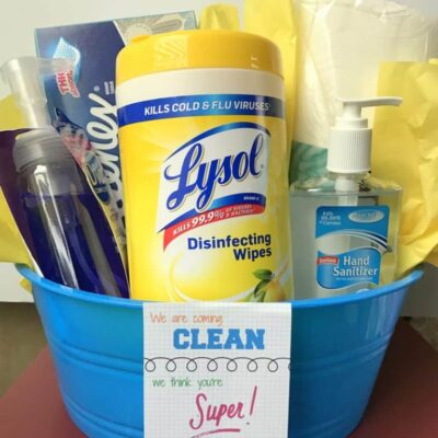 Classroom Cleaning Supplies Basket From Events To Celebrate