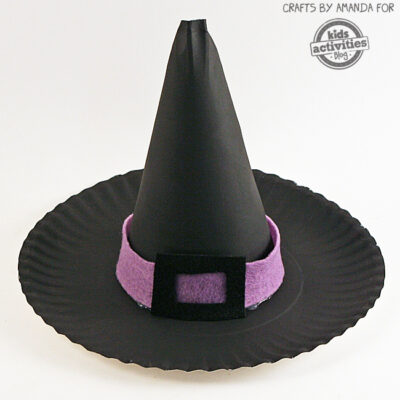 DIY Paper Plate Witch&rsquo;s Hat Craft by Kids Activities Blog