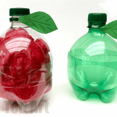 DIY Plastic Bottle Apple by Red Ted Art