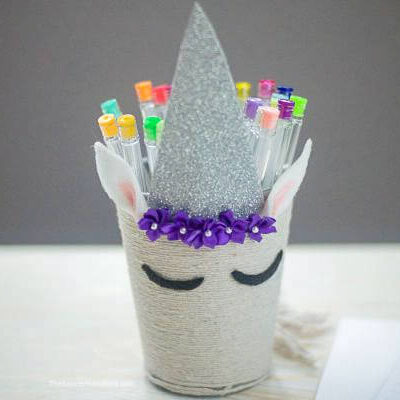 DIY Unicorn Pencil Holder by The Soccer Mom Blog