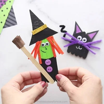 Popsicle Stick Witch by The Best Ideas for Kids
