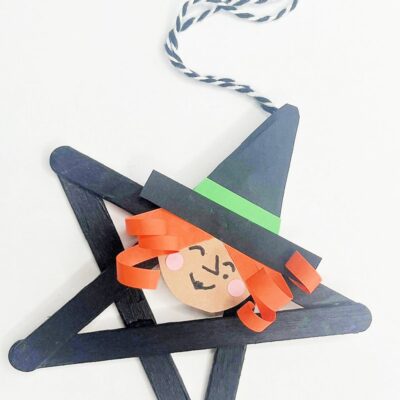 Popsicle Stick Witch Ornament by Red Ted Art