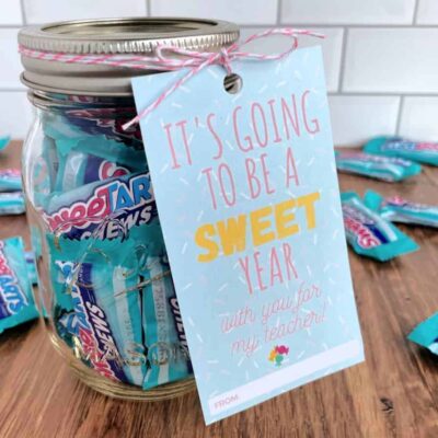 SWEET Tarts Back to School Teacher Gift + Printable Tag by Mama Cheaps