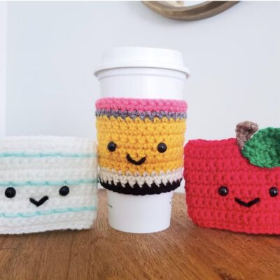 Crochet School Supply Coffee Sleeves From Heather Corinne