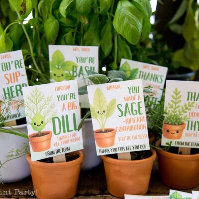 Thank You Herb Gift Tags by Press Print Party