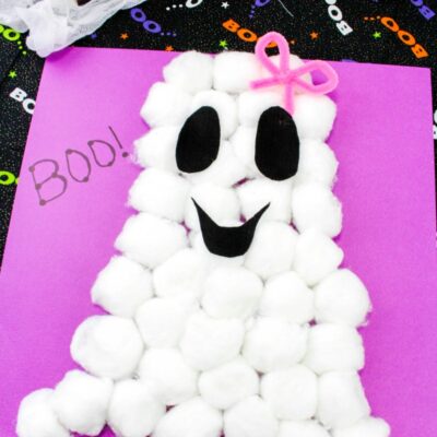 Cotton Ball Ghost Craft by Natural Beach Living