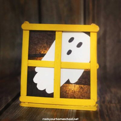 Ghost Handprint Halloween Decor Craft by Rock Your Homeschool