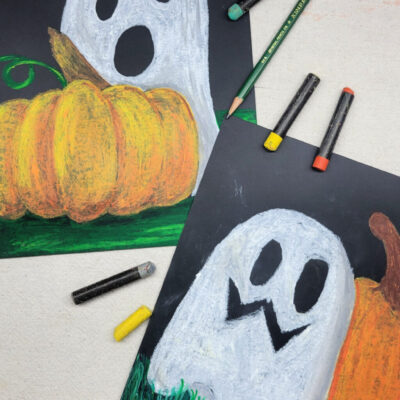 Ghostly Overlapping Art Project by Kids Activities Blog