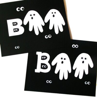 Handprint Ghost Boo Craft by Our Kid Things