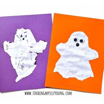 Torn Paper Ghost Craft by Finding Myself Young