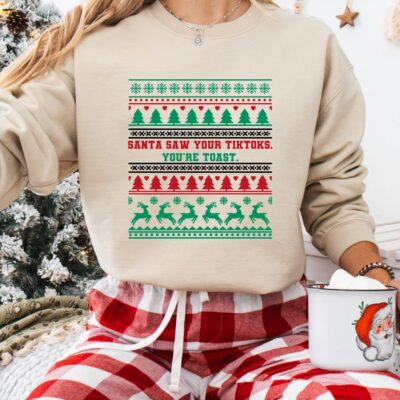 Santa Saw Your Tiktoks SVG - You're Toast from The Girl Creative