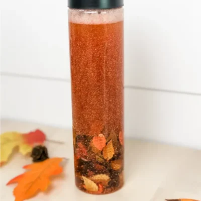 Fall Leaves Glitter Sensory Bottle by Simple Everyday Mom