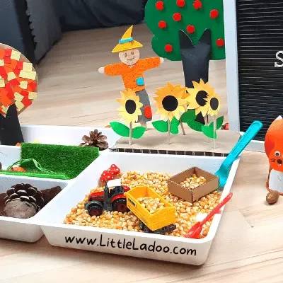 Fall Sensory Bin by Little Ladoo