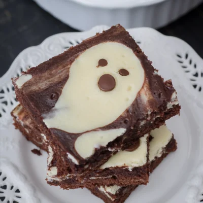 Ghost Cheesecake Brownies by This Silly Girl’s Kitchen