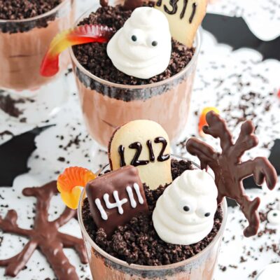 Ghosts in the Graveyard Pudding Cup Dessert by Kids Activity Zone