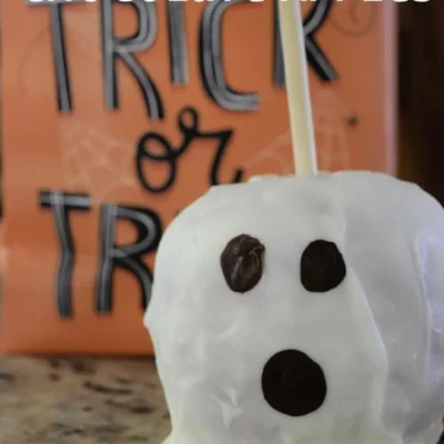 Halloween Ghost Chocolate Apples by Drugstore Divas