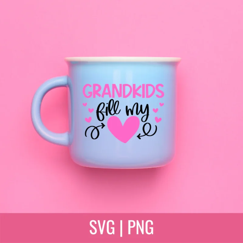 Grandkids Fill My Heart SVG