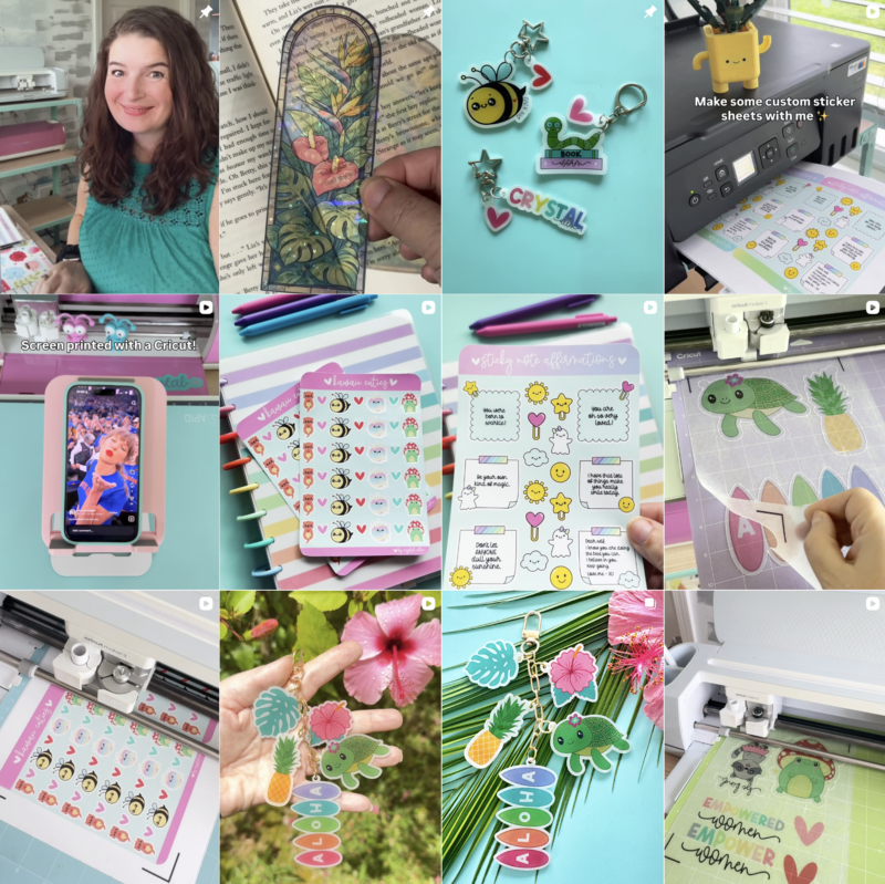 A grid of 12 of Hello Creative Family's Instagram Reels.